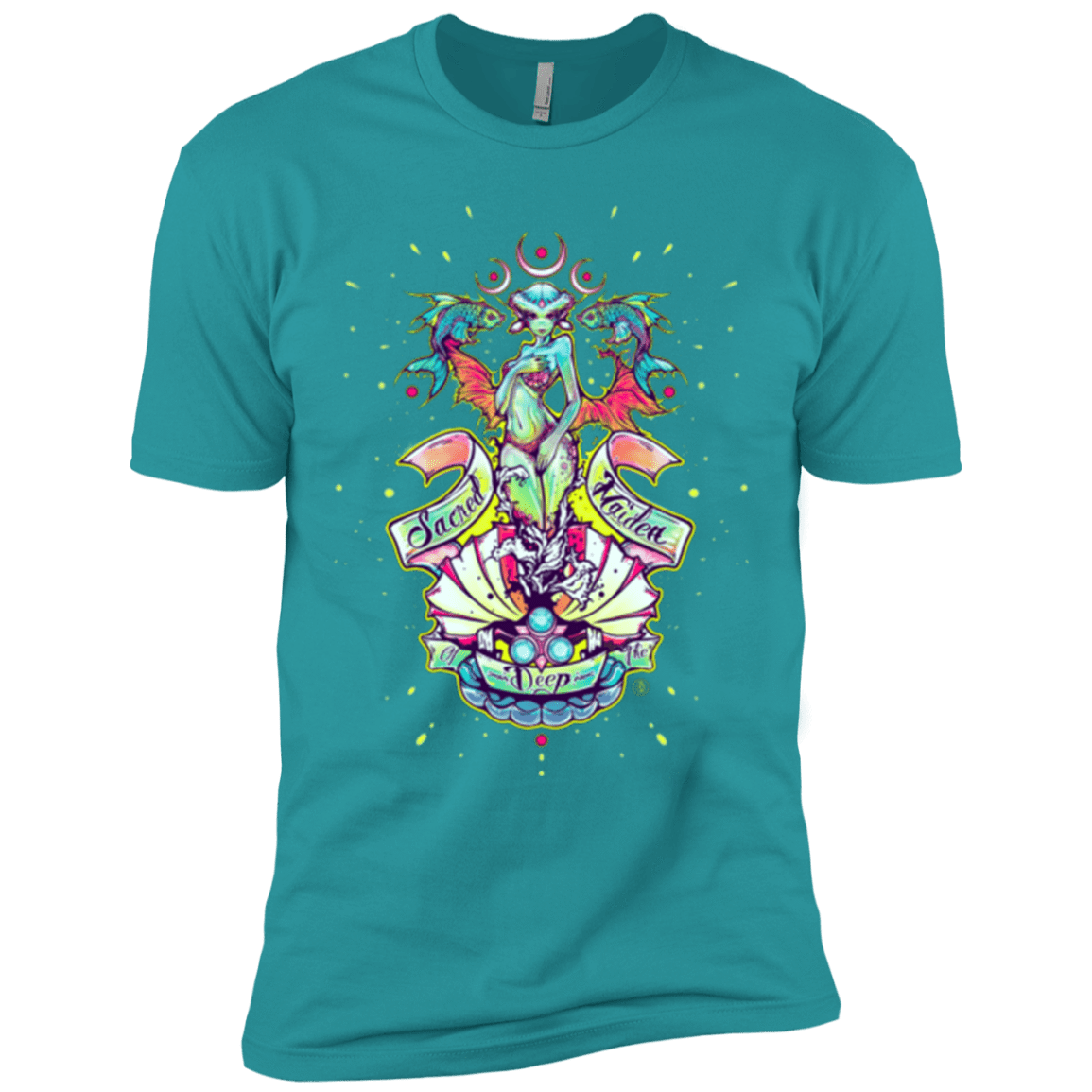 T-Shirts Tahiti Blue / X-Small Sacred Maiden of the Deep Men's Premium T-Shirt