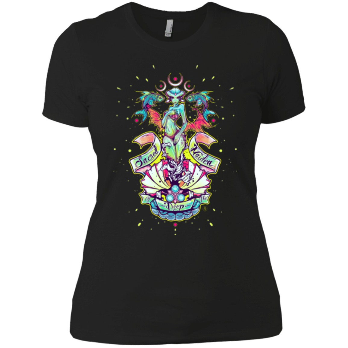 T-Shirts Black / X-Small Sacred Maiden of the Deep Women's Premium T-Shirt
