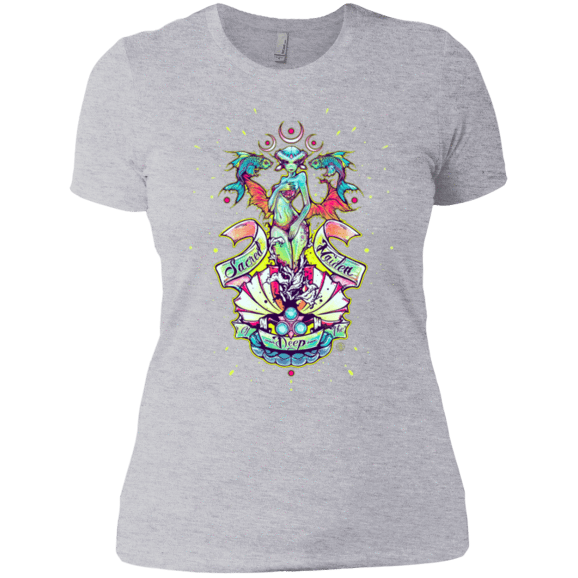 T-Shirts Heather Grey / X-Small Sacred Maiden of the Deep Women's Premium T-Shirt