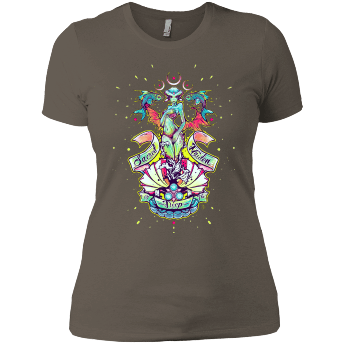 T-Shirts Warm Grey / X-Small Sacred Maiden of the Deep Women's Premium T-Shirt