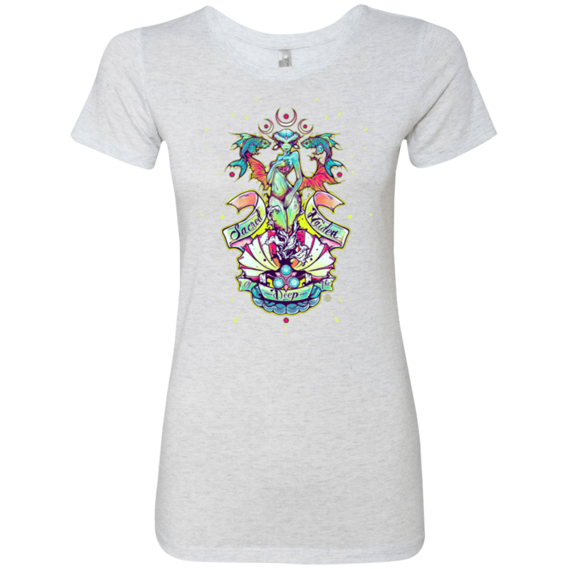 T-Shirts Heather White / Small Sacred Maiden of the Deep Women's Triblend T-Shirt