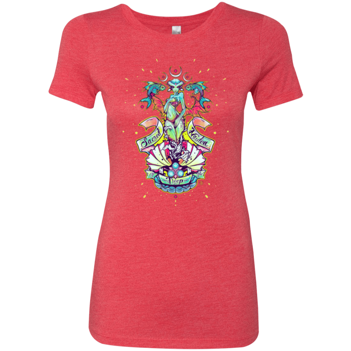 T-Shirts Vintage Red / Small Sacred Maiden of the Deep Women's Triblend T-Shirt