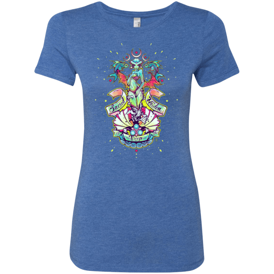 T-Shirts Vintage Royal / Small Sacred Maiden of the Deep Women's Triblend T-Shirt