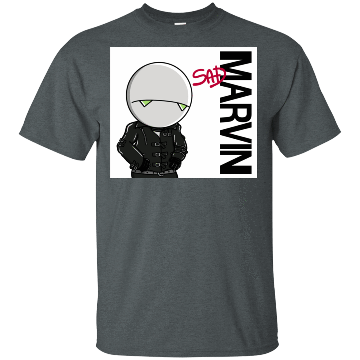 T-Shirts Dark Heather / S Sad Marvin T-Shirt