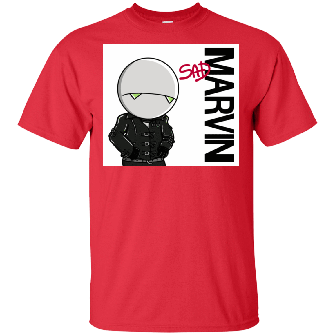 T-Shirts Red / S Sad Marvin T-Shirt
