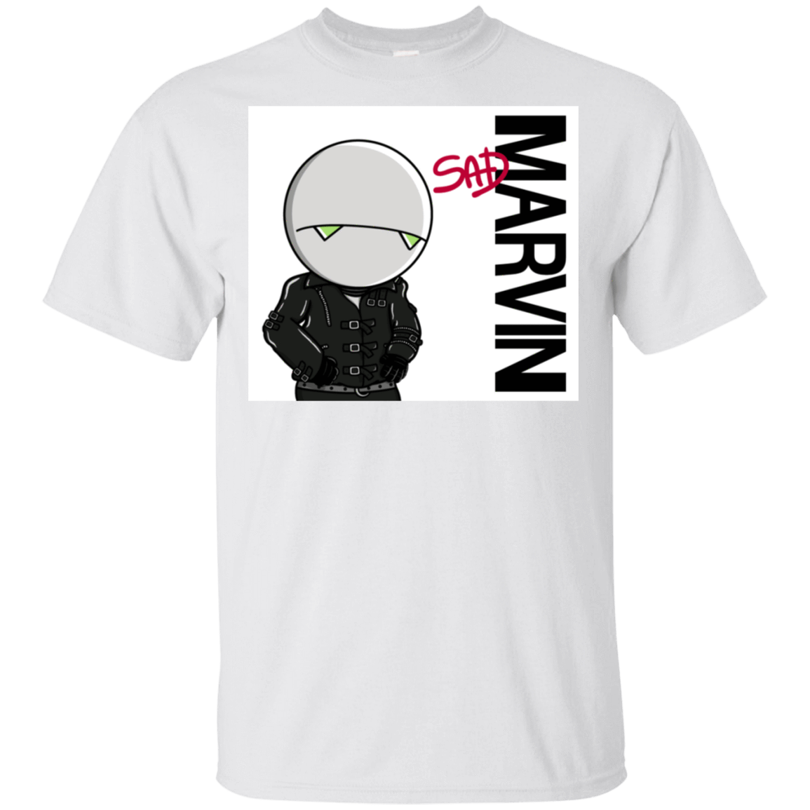 T-Shirts White / S Sad Marvin T-Shirt