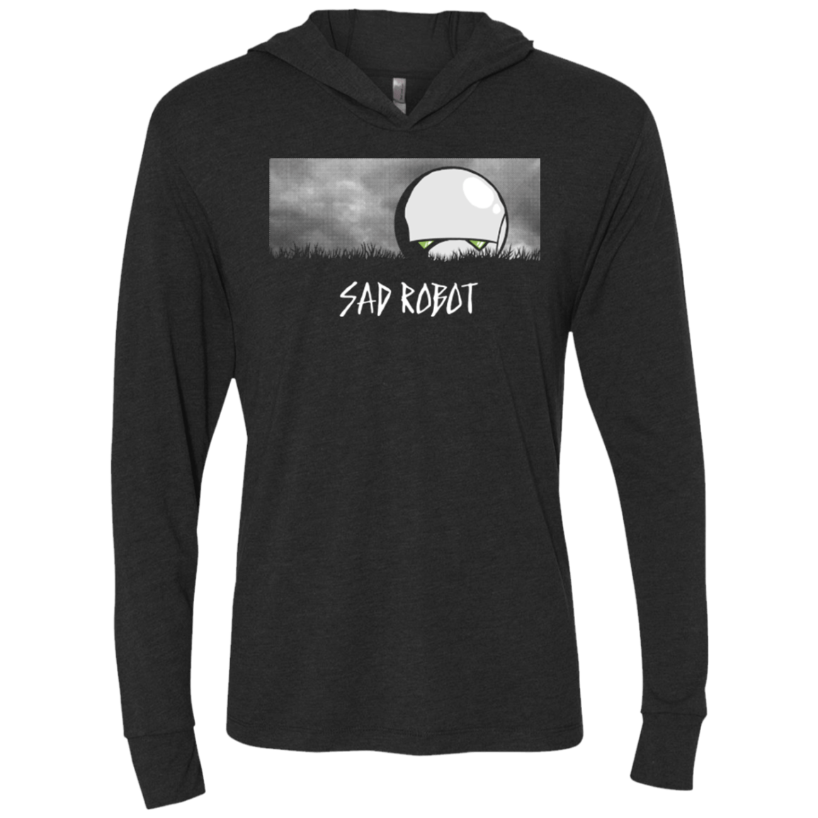 T-Shirts Vintage Black / X-Small SAD ROBOT Triblend Long Sleeve Hoodie Tee