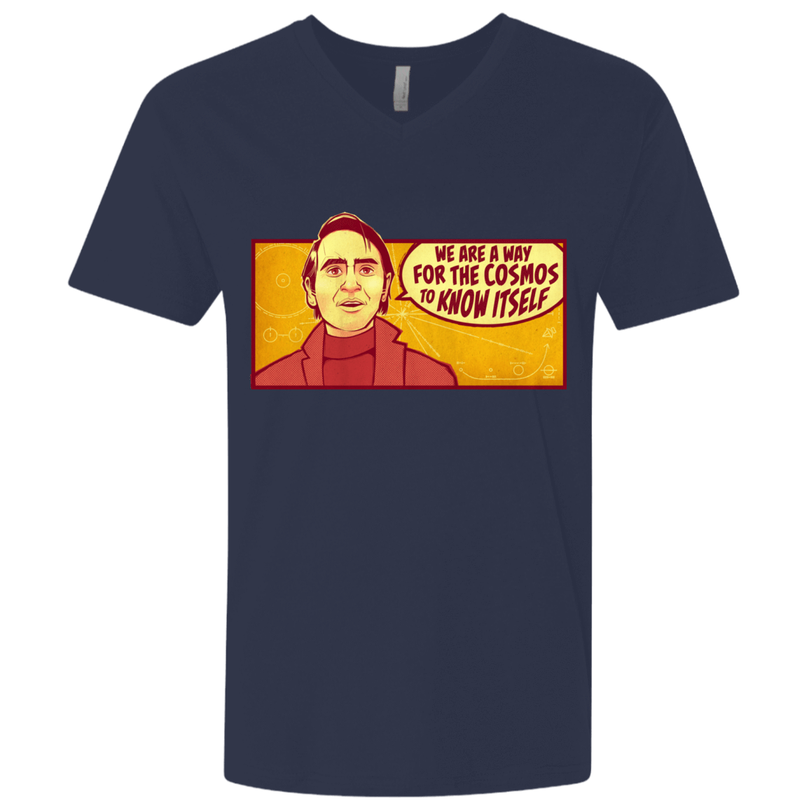T-Shirts Midnight Navy / X-Small SAGAN Cosmos Men's Premium V-Neck