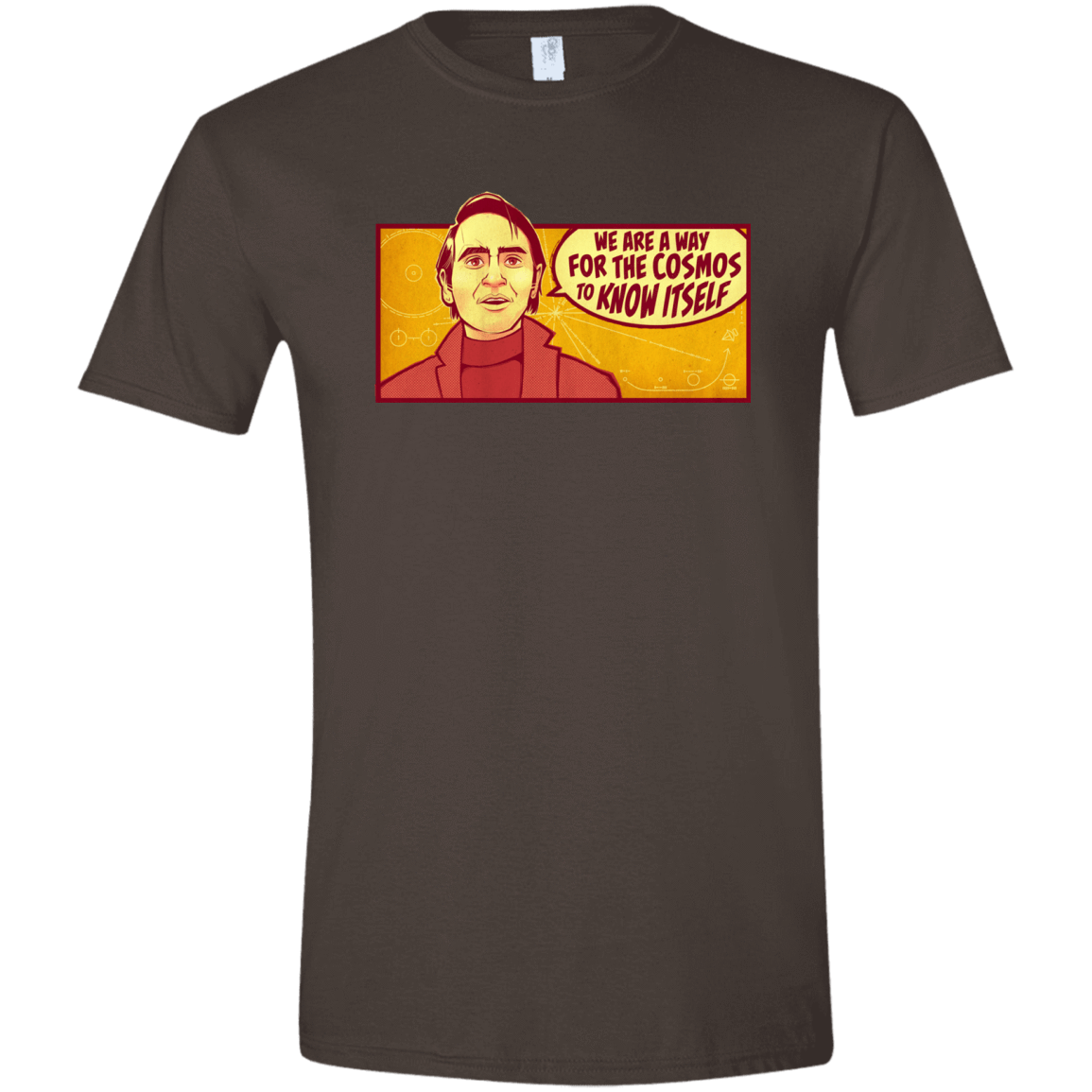 T-Shirts Dark Chocolate / S SAGAN Cosmos Men's Semi-Fitted Softstyle