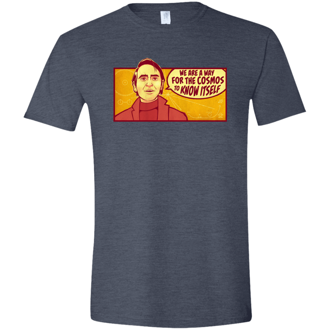 T-Shirts Heather Navy / S SAGAN Cosmos Men's Semi-Fitted Softstyle