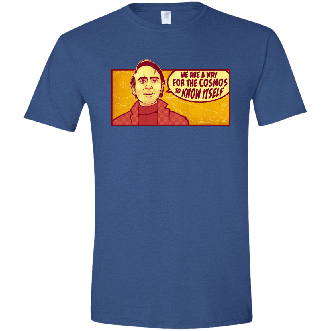 T-Shirts Heather Royal / X-Small SAGAN Cosmos Men's Semi-Fitted Softstyle