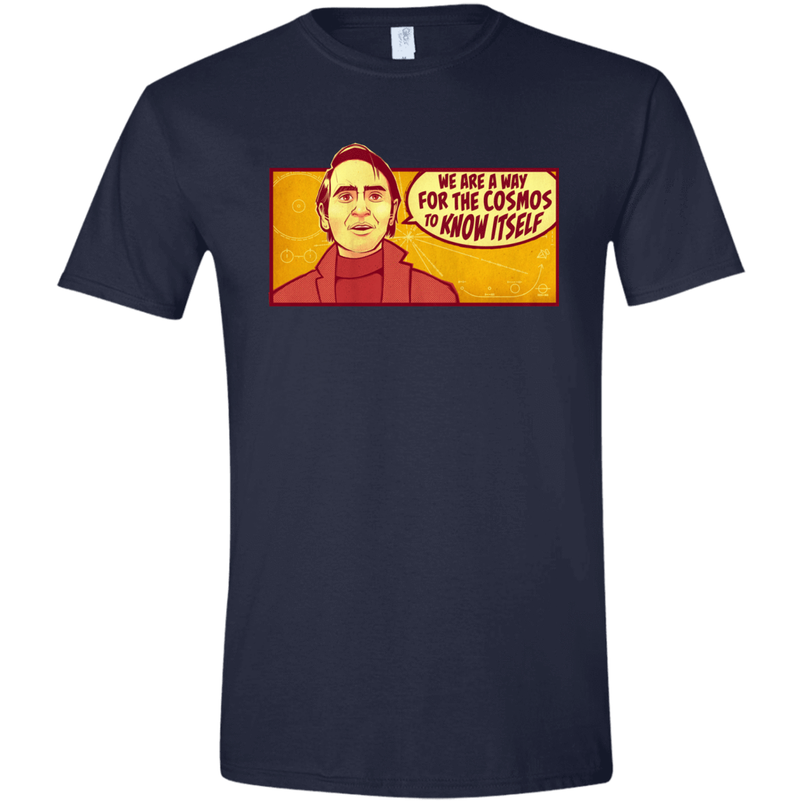 T-Shirts Navy / X-Small SAGAN Cosmos Men's Semi-Fitted Softstyle