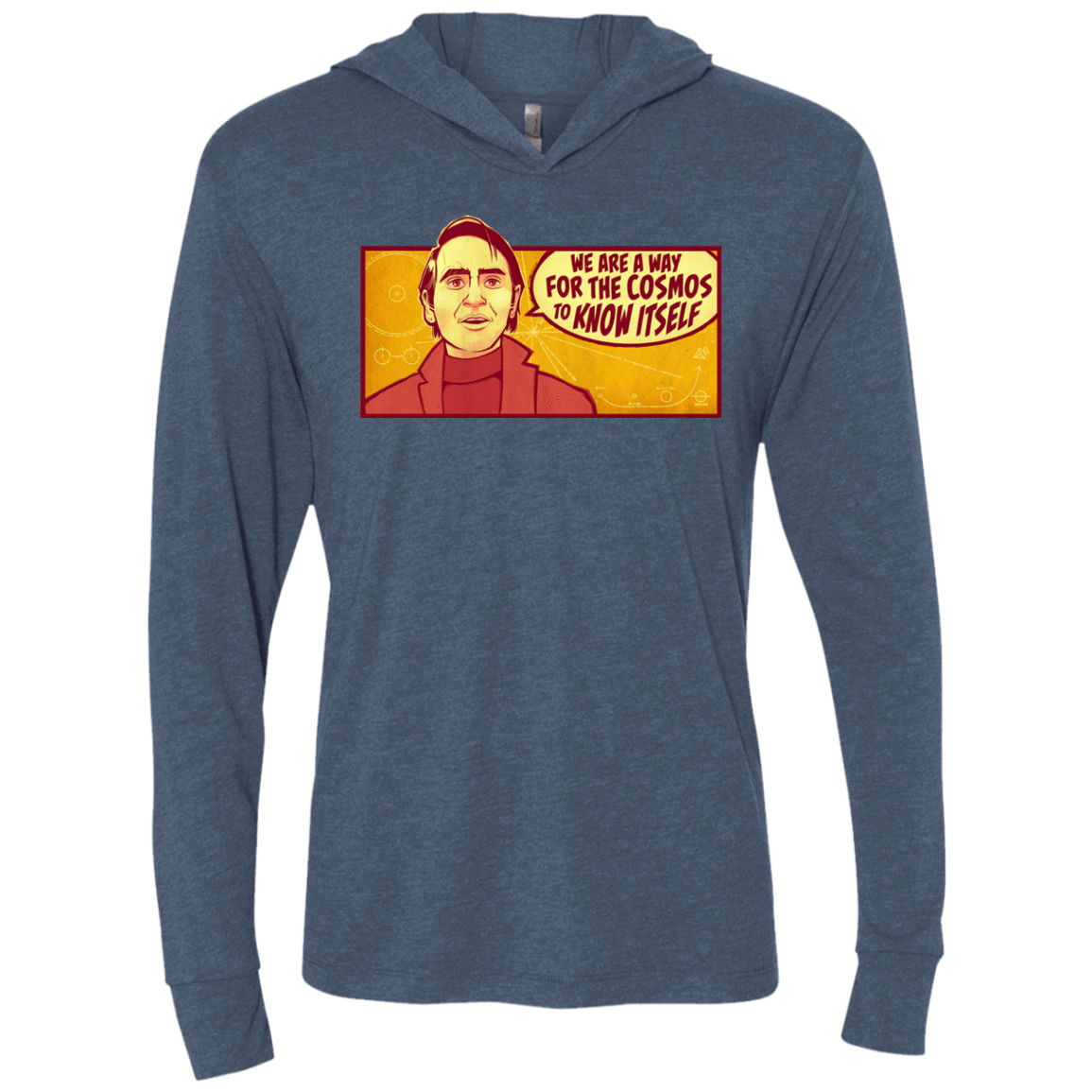 T-Shirts Indigo / X-Small SAGAN Cosmos Triblend Long Sleeve Hoodie Tee