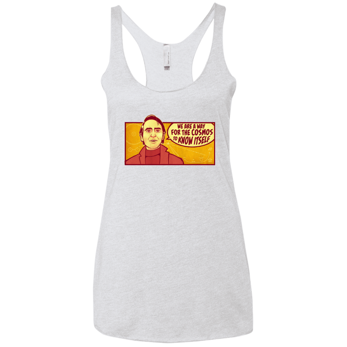 T-Shirts Heather White / X-Small SAGAN Cosmos Women's Triblend Racerback Tank