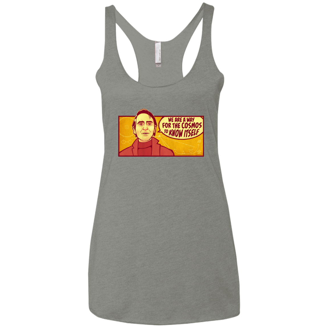 T-Shirts Venetian Grey / X-Small SAGAN Cosmos Women's Triblend Racerback Tank