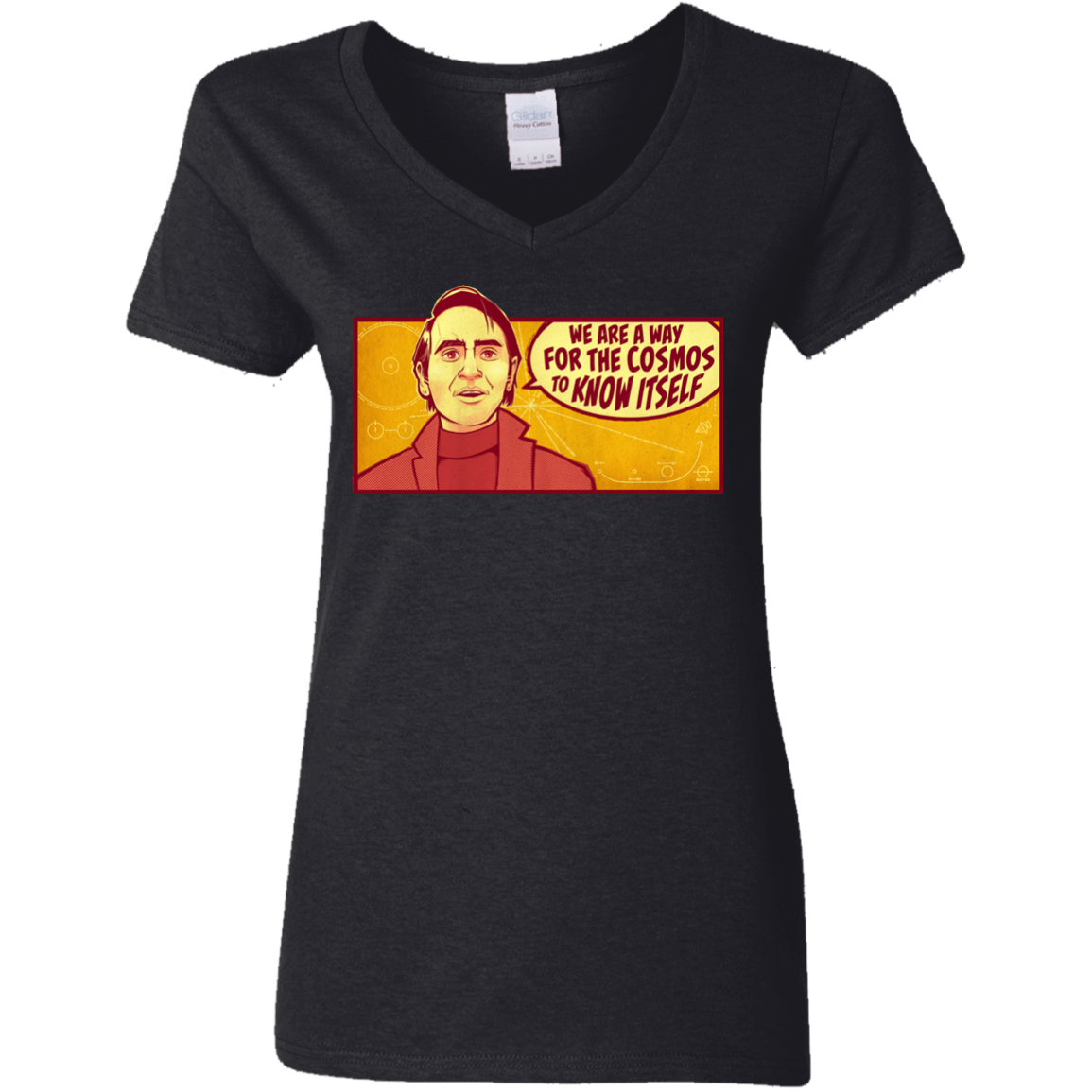 T-Shirts Black / S SAGAN Cosmos Women's V-Neck T-Shirt