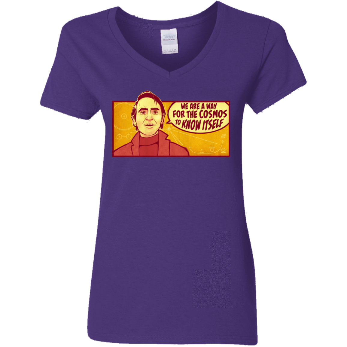 T-Shirts Purple / S SAGAN Cosmos Women's V-Neck T-Shirt