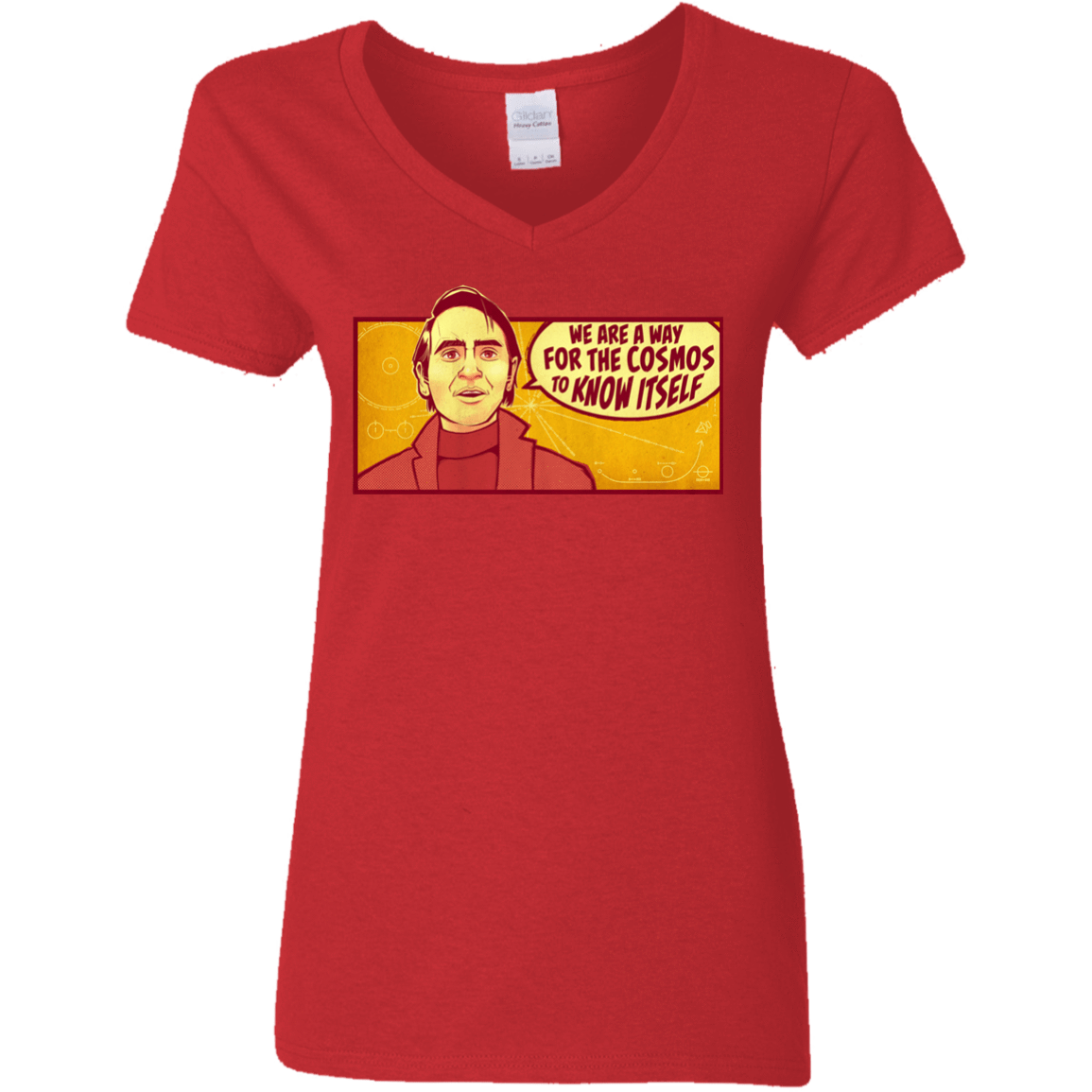 T-Shirts Red / S SAGAN Cosmos Women's V-Neck T-Shirt