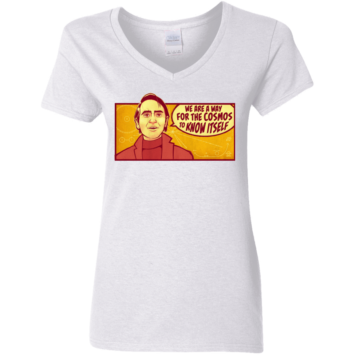 T-Shirts White / S SAGAN Cosmos Women's V-Neck T-Shirt