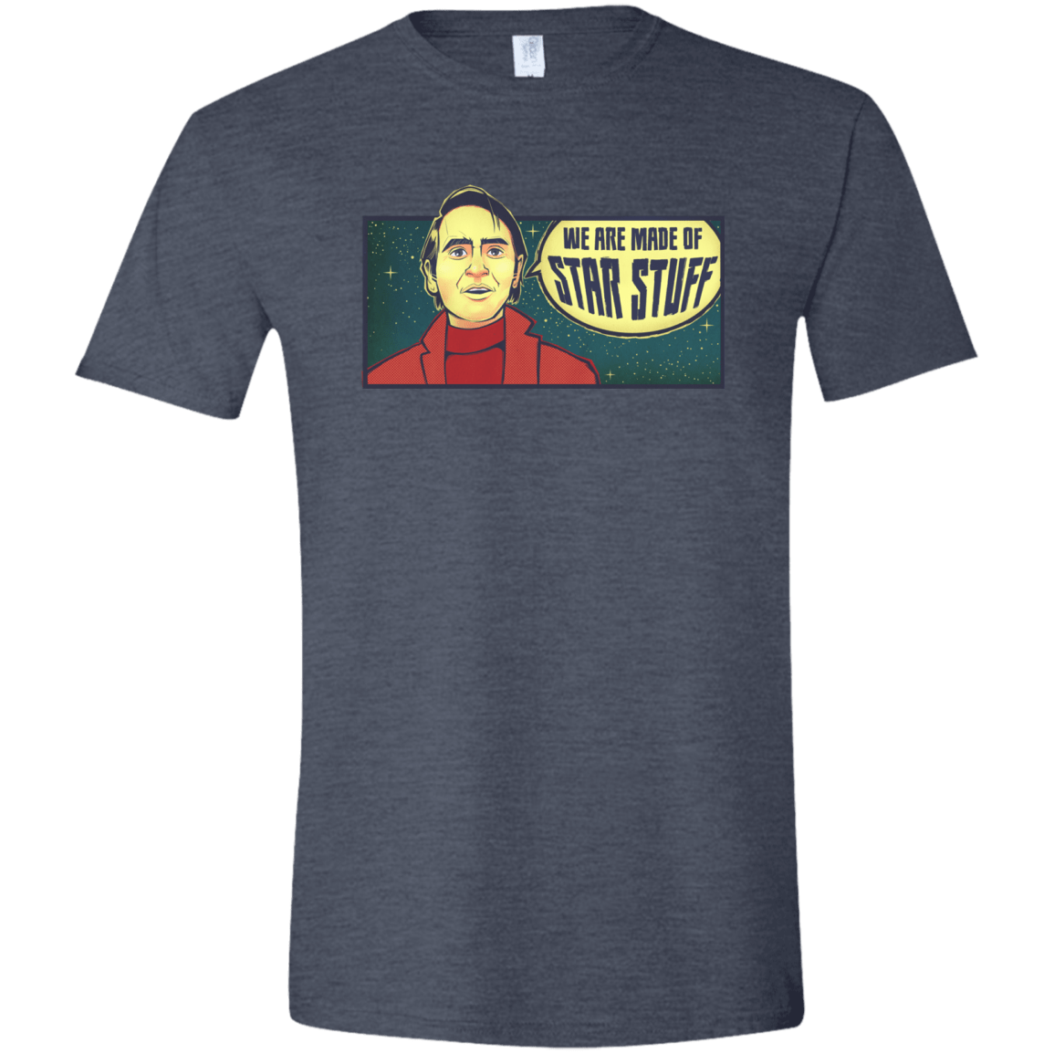 T-Shirts Heather Navy / S SAGAN Star Stuff Men's Semi-Fitted Softstyle