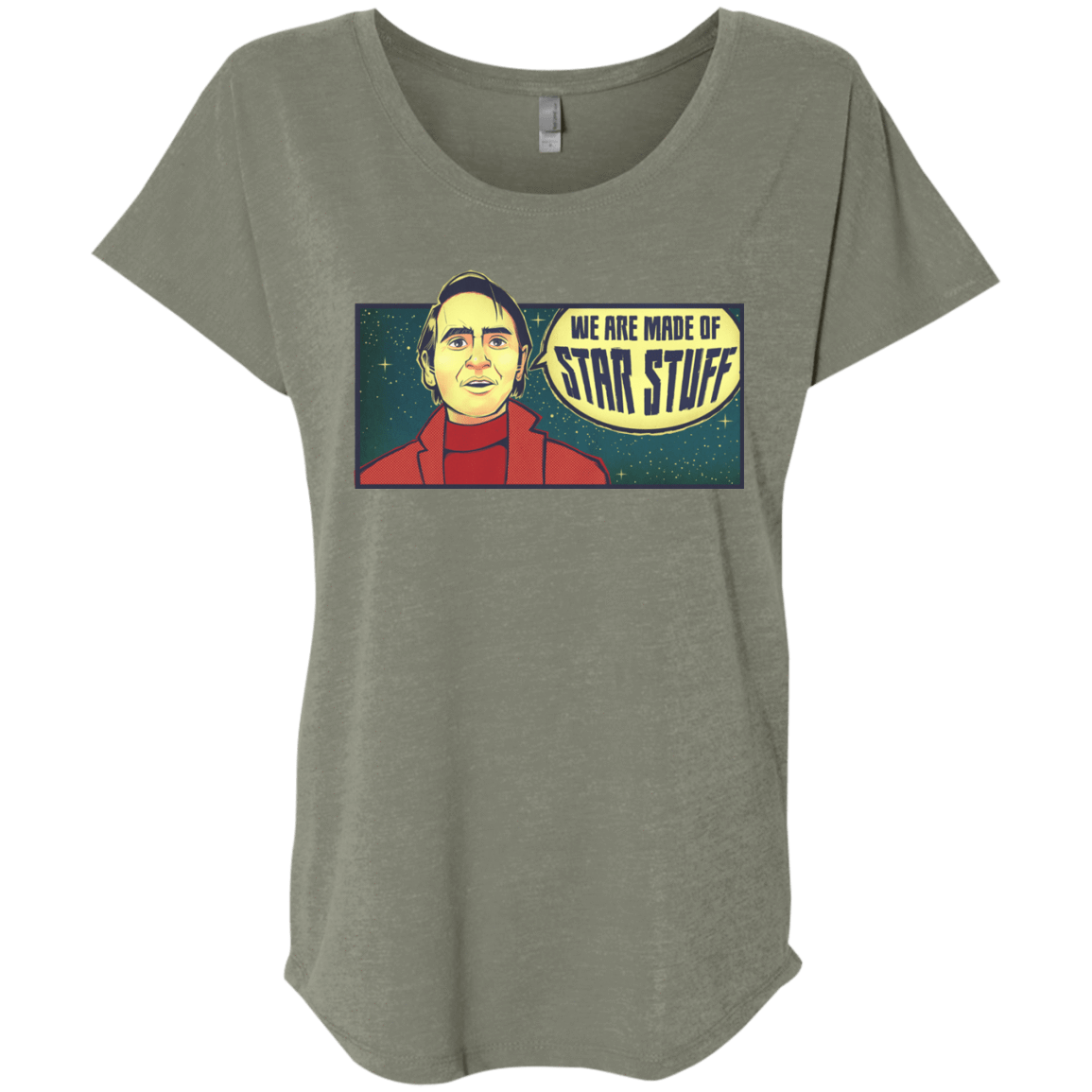 T-Shirts Venetian Grey / X-Small SAGAN Star Stuff Triblend Dolman Sleeve