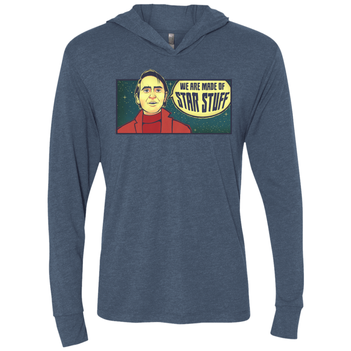 T-Shirts Indigo / X-Small SAGAN Star Stuff Triblend Long Sleeve Hoodie Tee