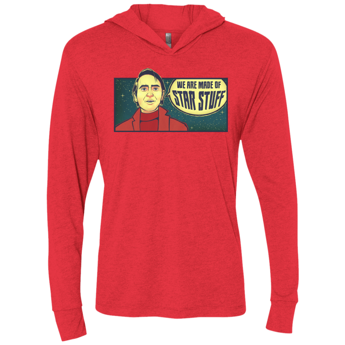 T-Shirts Vintage Red / X-Small SAGAN Star Stuff Triblend Long Sleeve Hoodie Tee