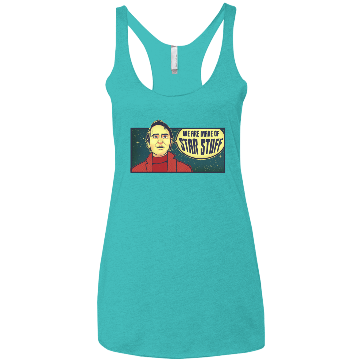 T-Shirts Tahiti Blue / X-Small SAGAN Star Stuff Women's Triblend Racerback Tank