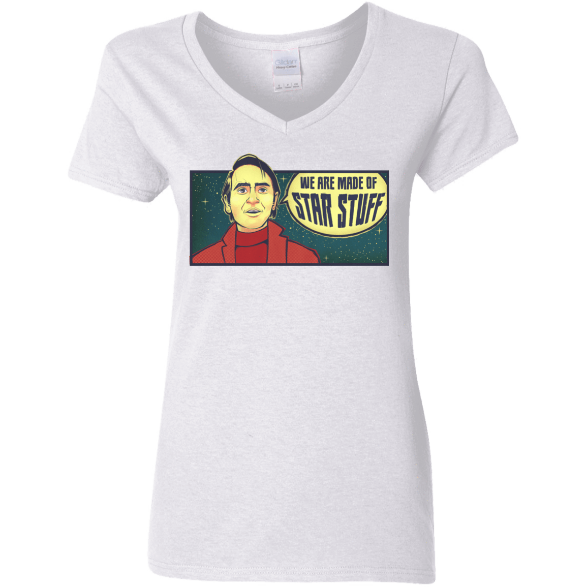 T-Shirts White / S SAGAN Star Stuff Women's V-Neck T-Shirt