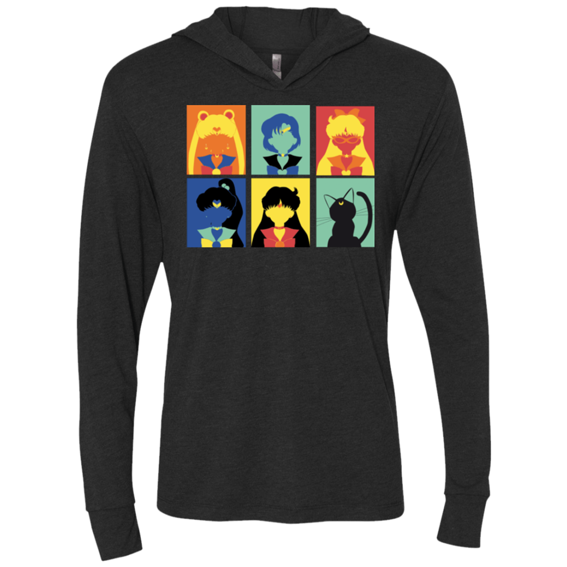 T-Shirts Vintage Black / X-Small Sailor pop Triblend Long Sleeve Hoodie Tee