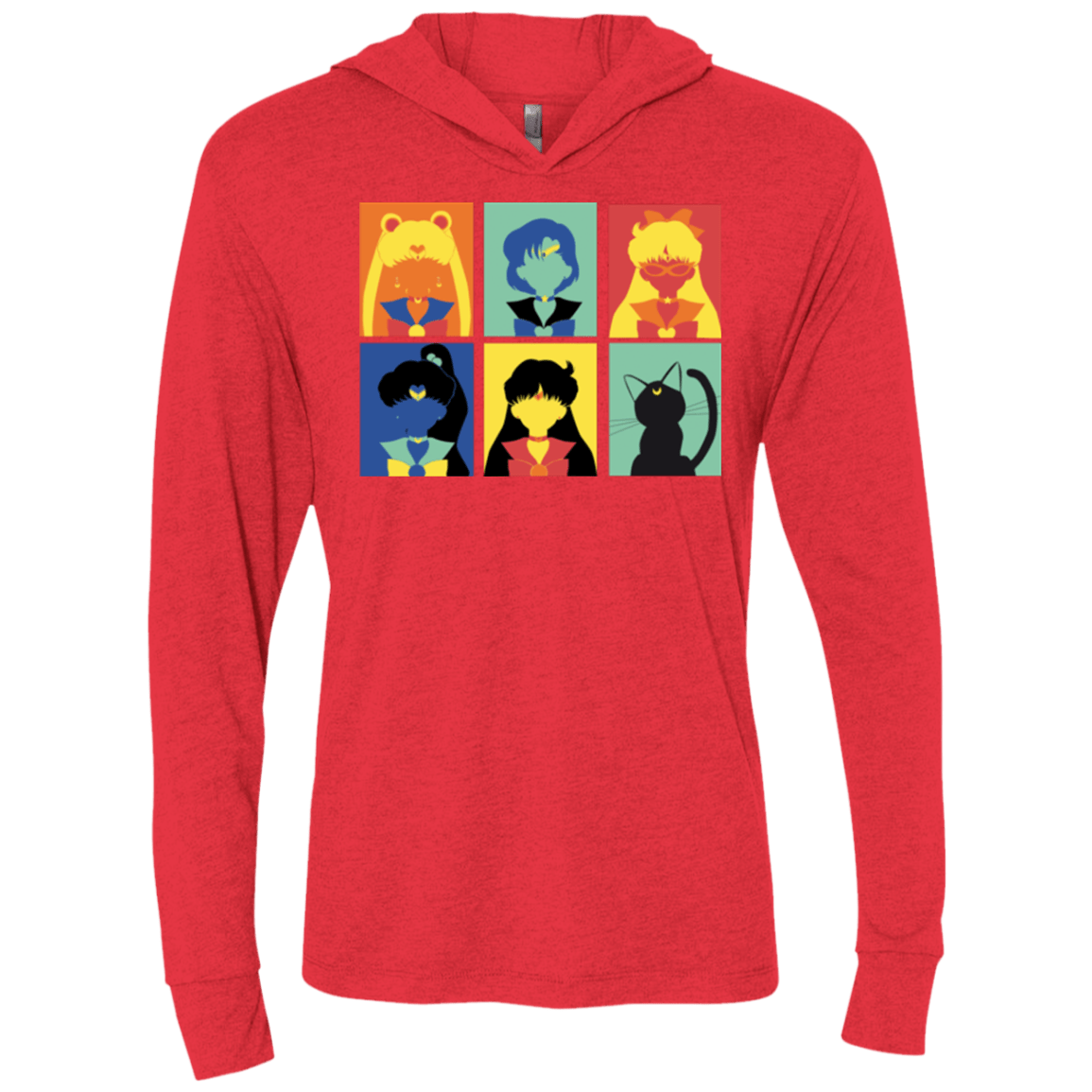 T-Shirts Vintage Red / X-Small Sailor pop Triblend Long Sleeve Hoodie Tee