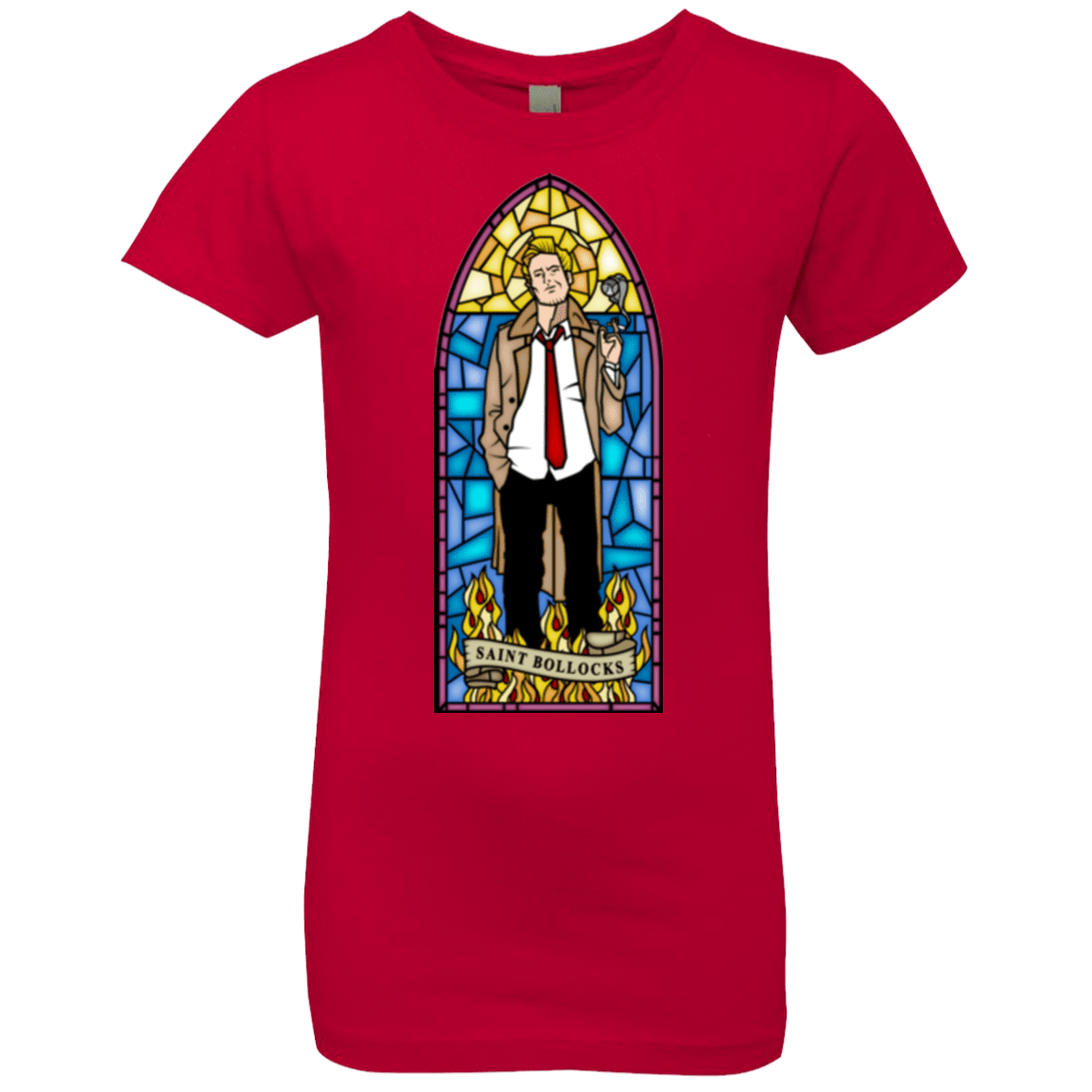 T-Shirts Red / YXS Saint Bollocks Girls Premium T-Shirt