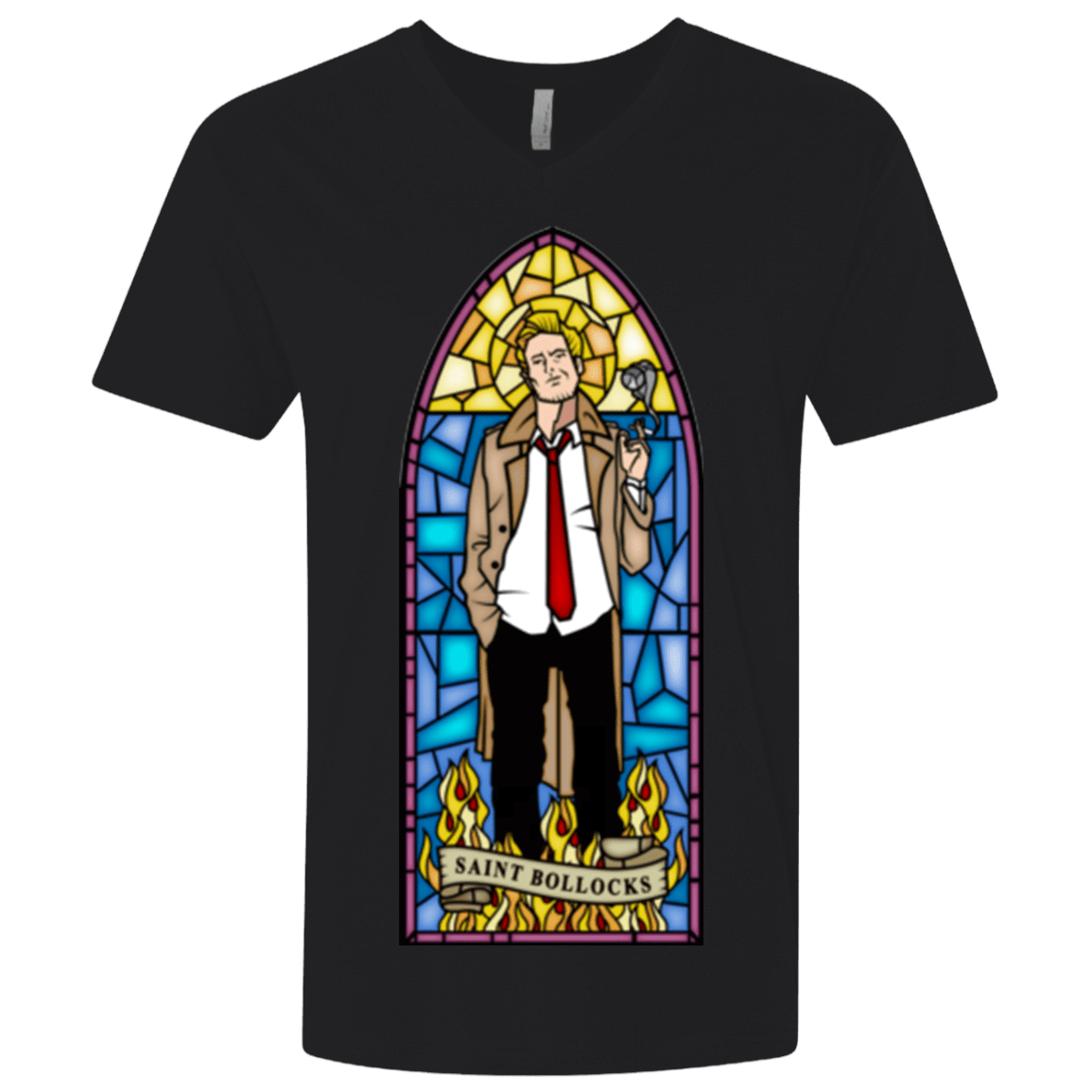 T-Shirts Black / X-Small Saint Bollocks Men's Premium V-Neck