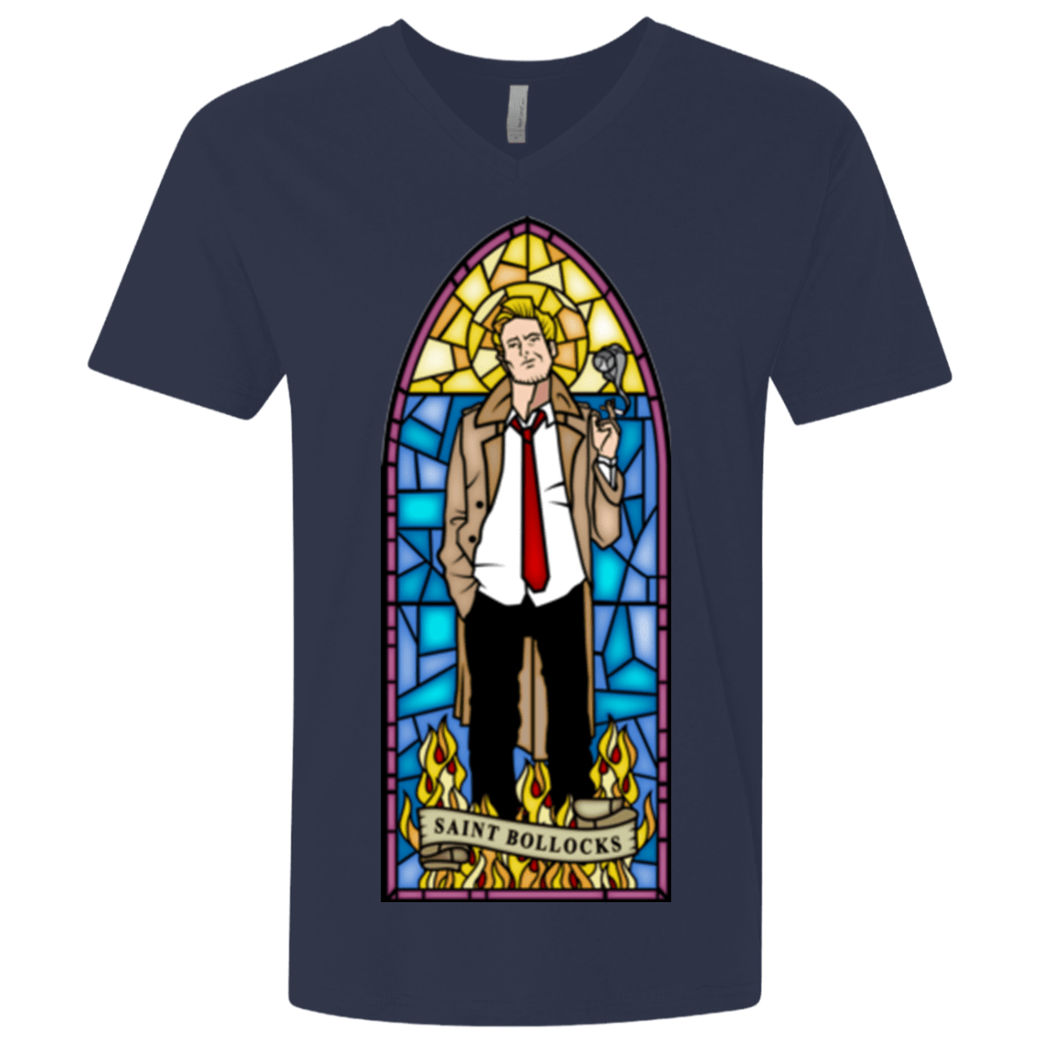 T-Shirts Midnight Navy / X-Small Saint Bollocks Men's Premium V-Neck