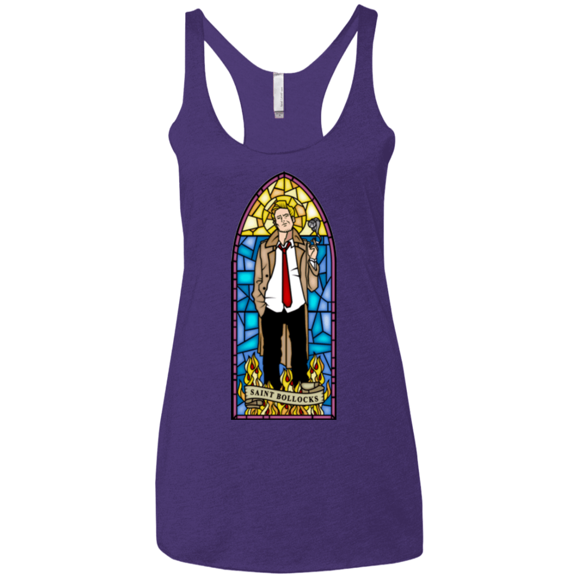 T-Shirts Purple Rush / X-Small Saint Bollocks Women's Triblend Racerback Tank