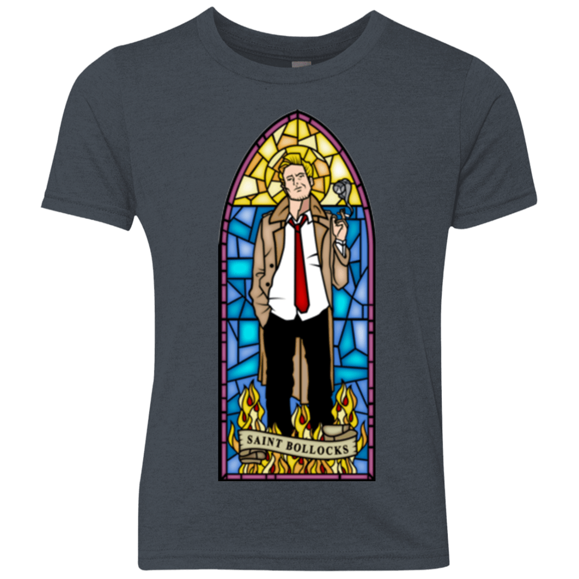 T-Shirts Vintage Navy / YXS Saint Bollocks Youth Triblend T-Shirt