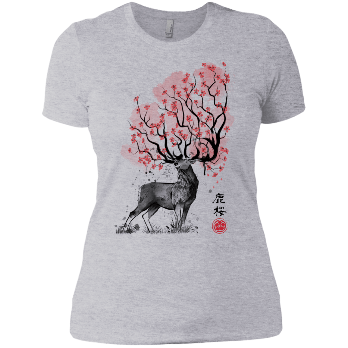 T-Shirts Heather Grey / X-Small Sakura Deer Women's Premium T-Shirt