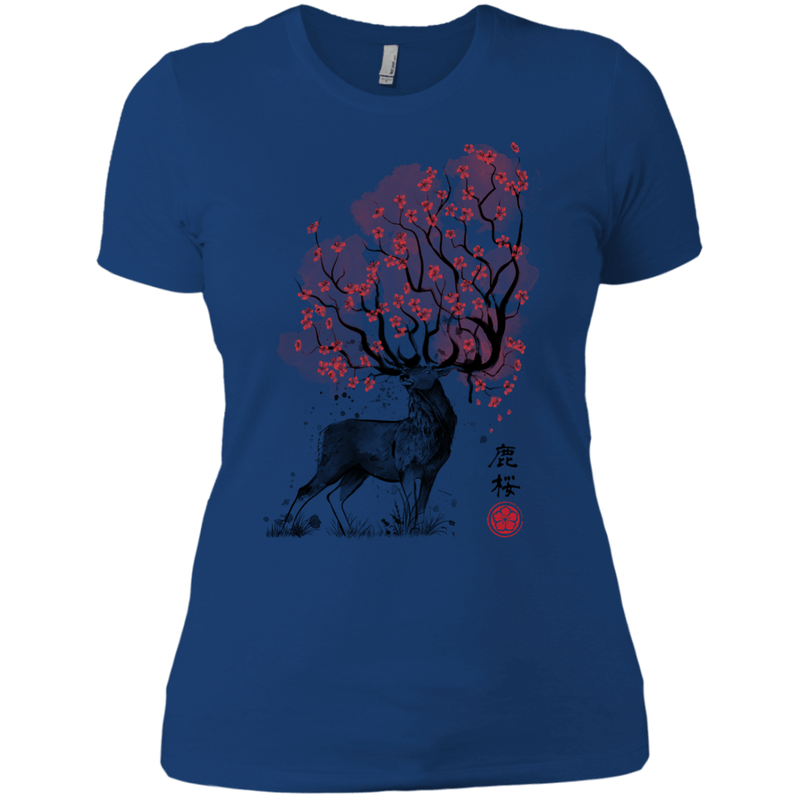T-Shirts Royal / X-Small Sakura Deer Women's Premium T-Shirt