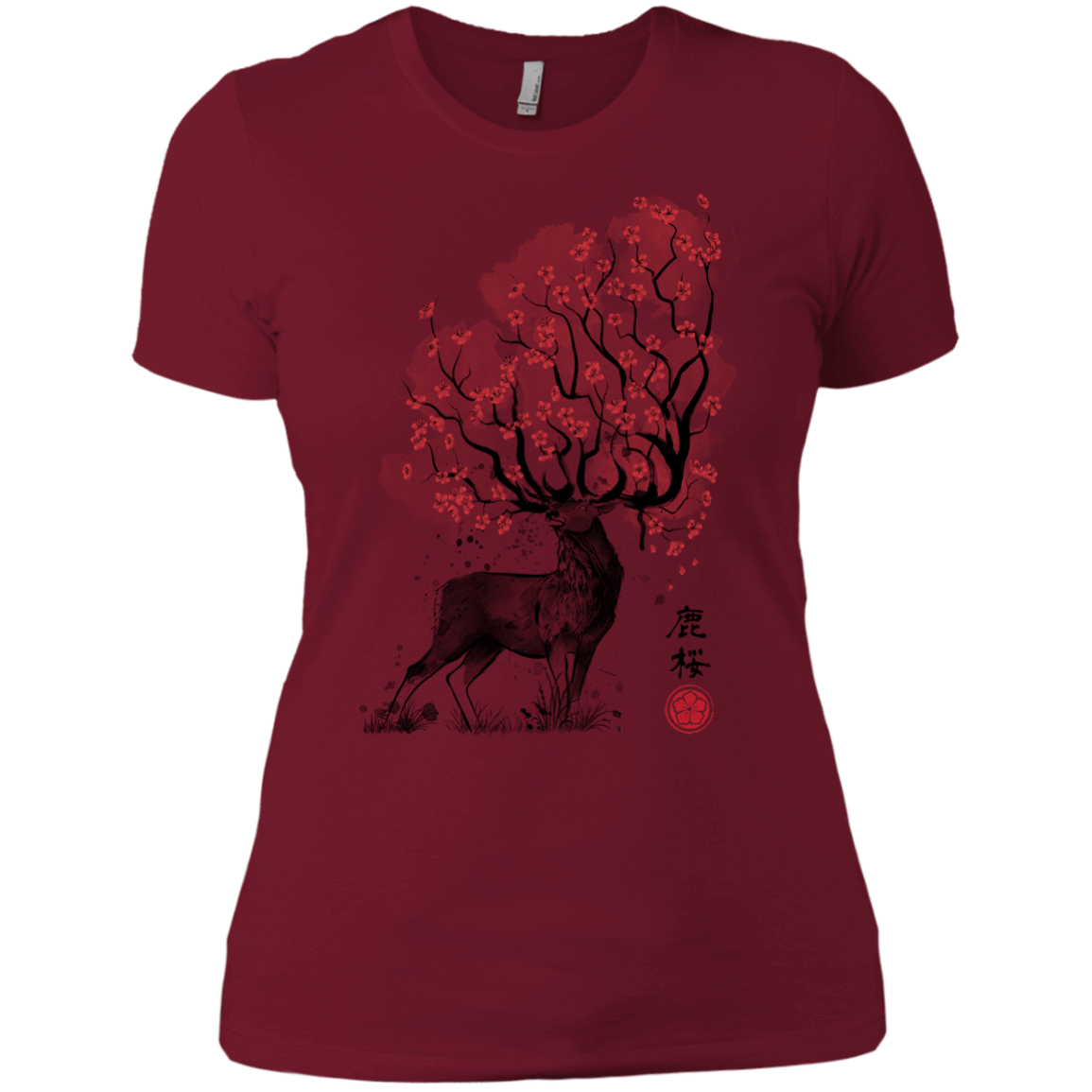T-Shirts Scarlet / X-Small Sakura Deer Women's Premium T-Shirt