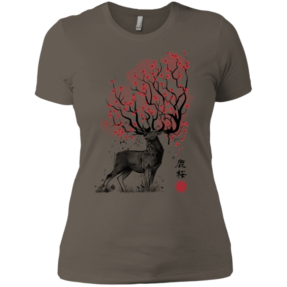 T-Shirts Warm Grey / X-Small Sakura Deer Women's Premium T-Shirt