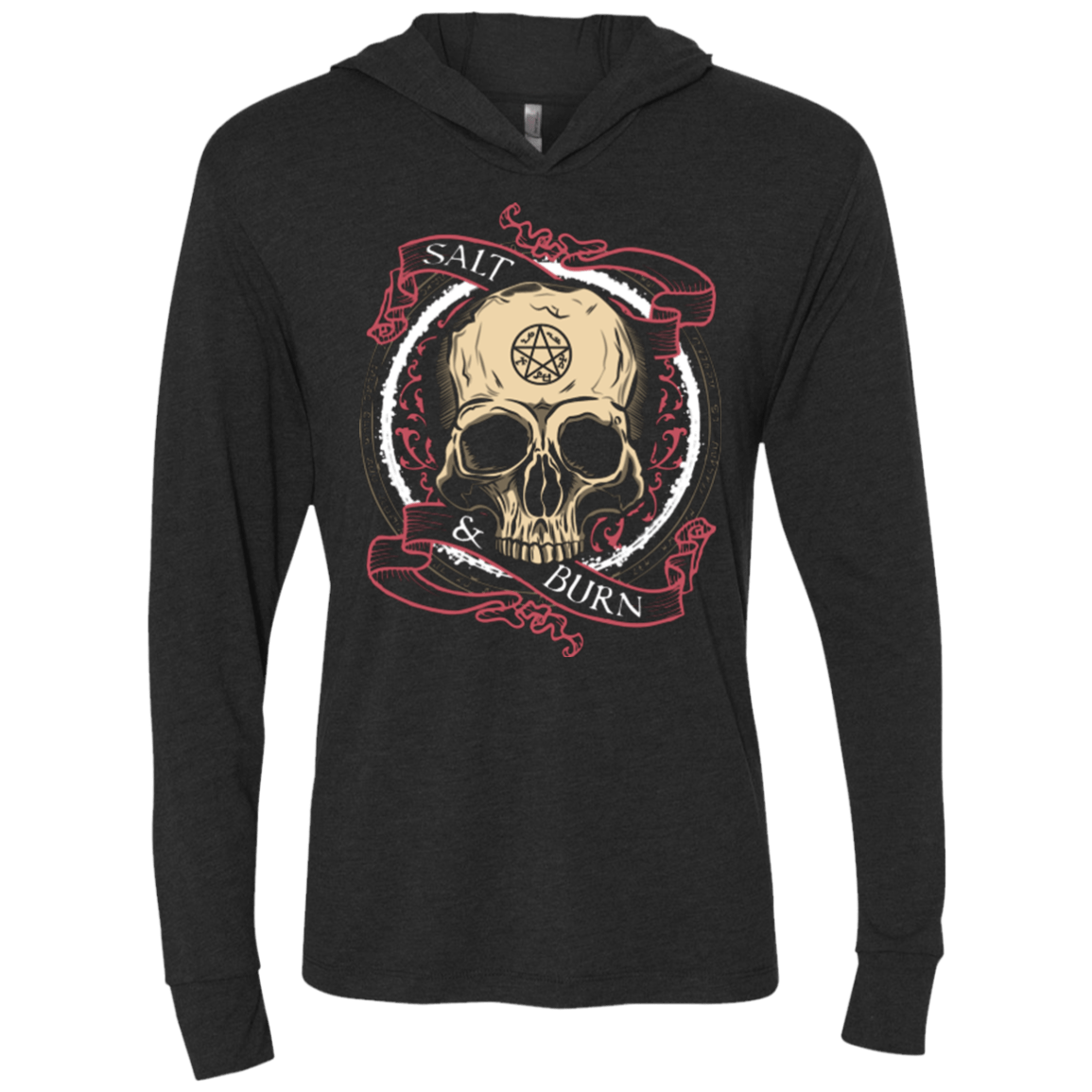 T-Shirts Vintage Black / X-Small Salt and Burn Triblend Long Sleeve Hoodie Tee