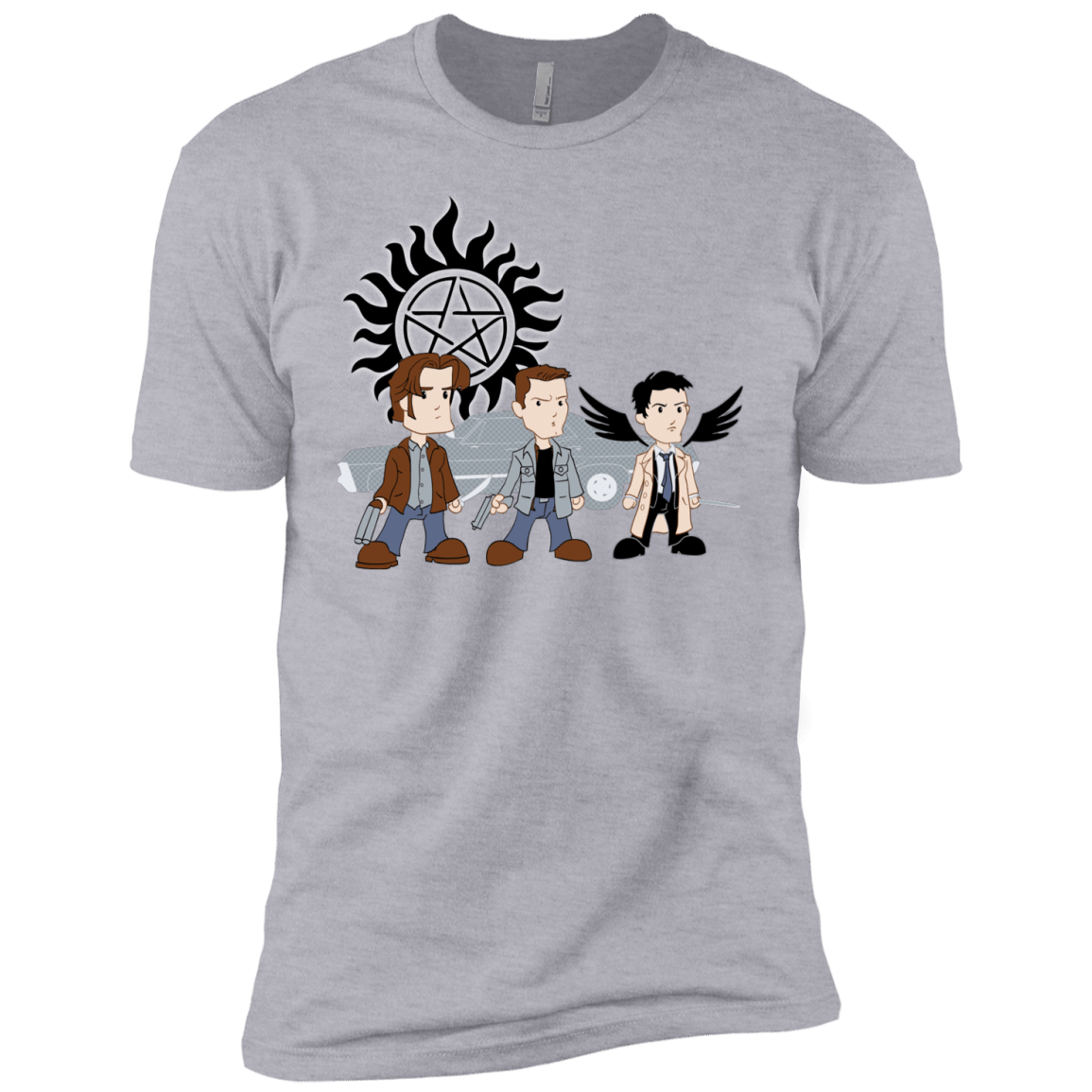 T-Shirts Heather Grey / YXS Sam, Dean and Cas Boys Premium T-Shirt