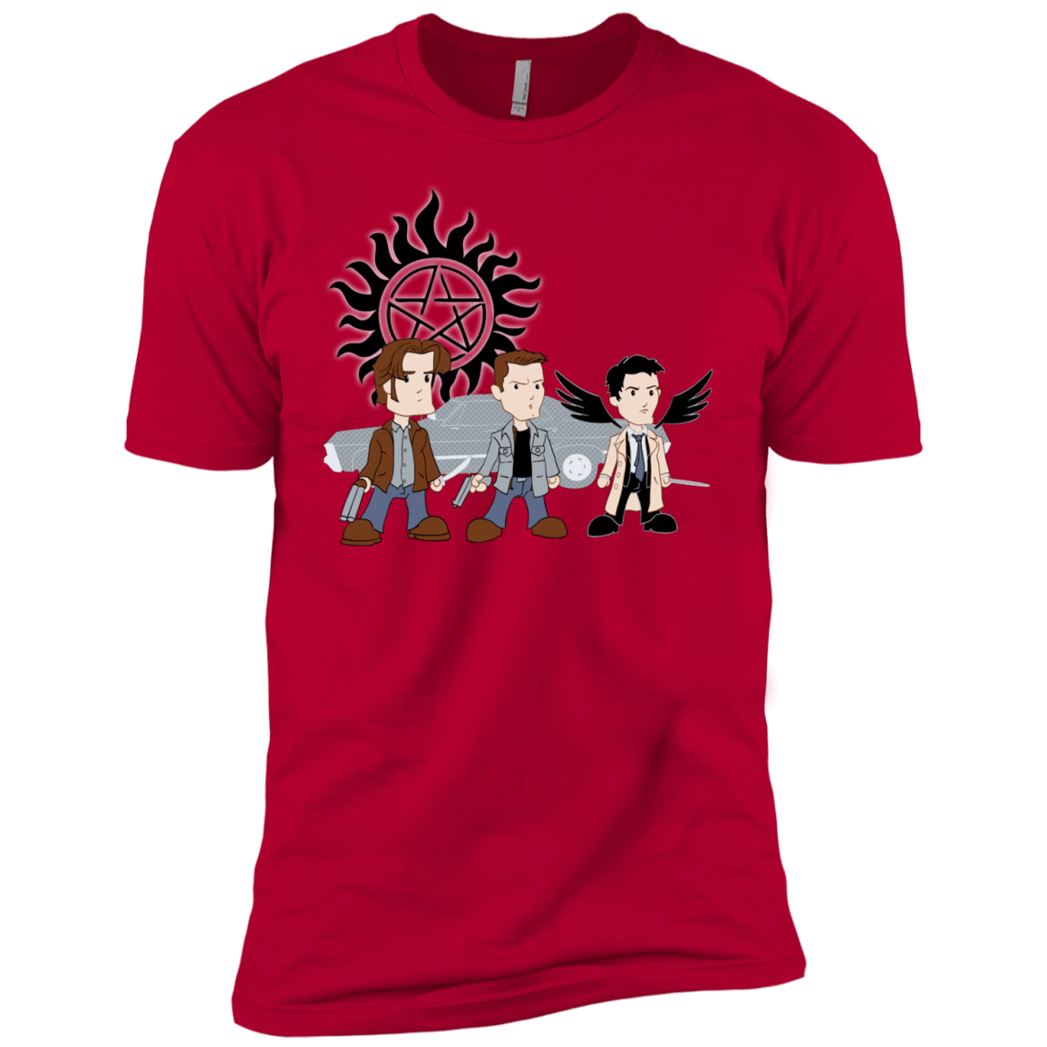 T-Shirts Red / YXS Sam, Dean and Cas Boys Premium T-Shirt