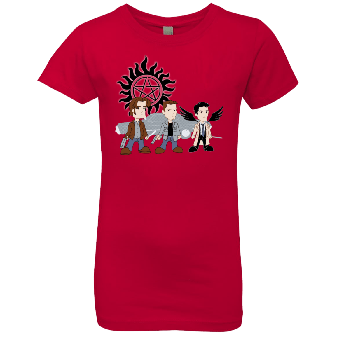 T-Shirts Red / YXS Sam, Dean and Cas Girls Premium T-Shirt