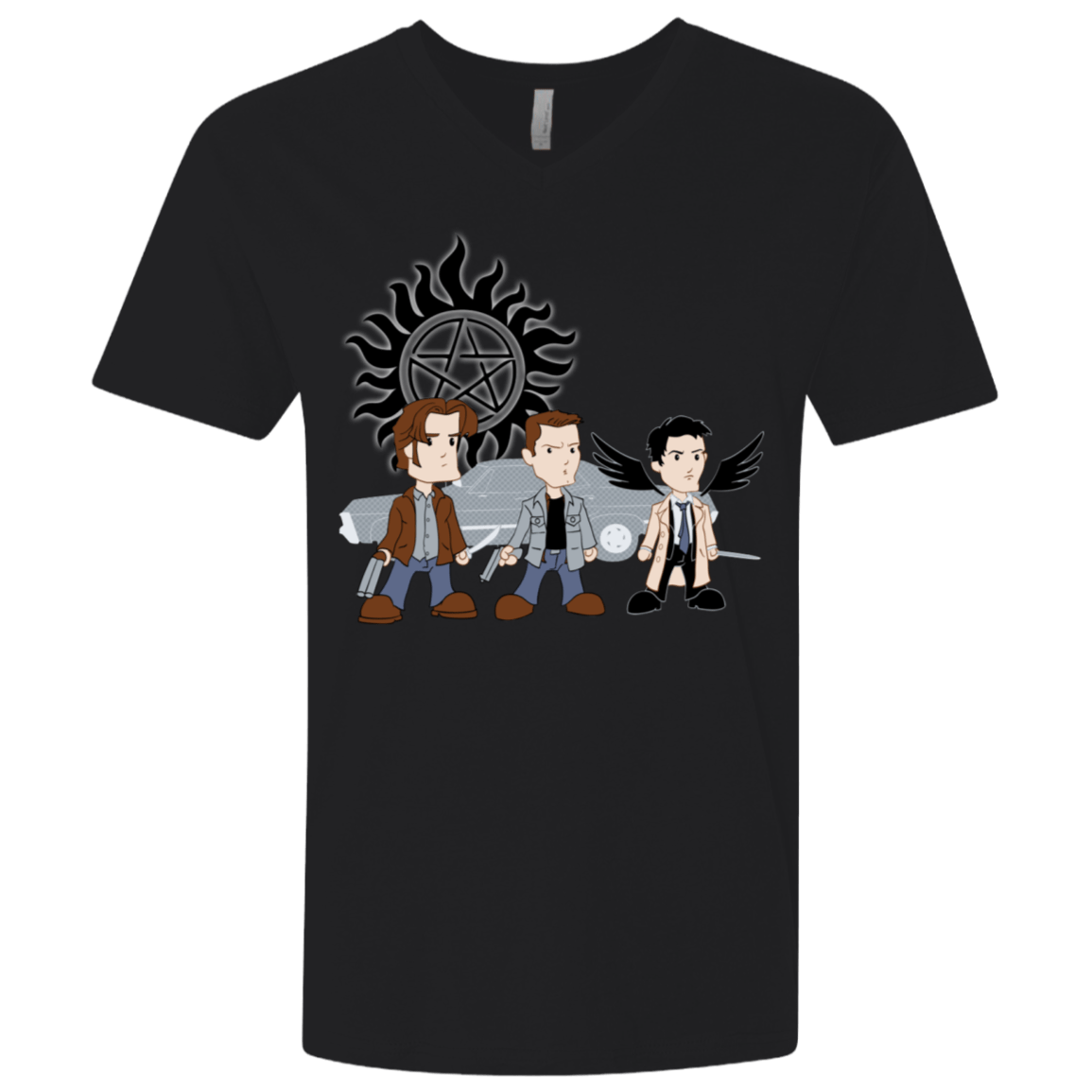 T-Shirts Black / X-Small Sam, Dean and Cas Men's Premium V-Neck