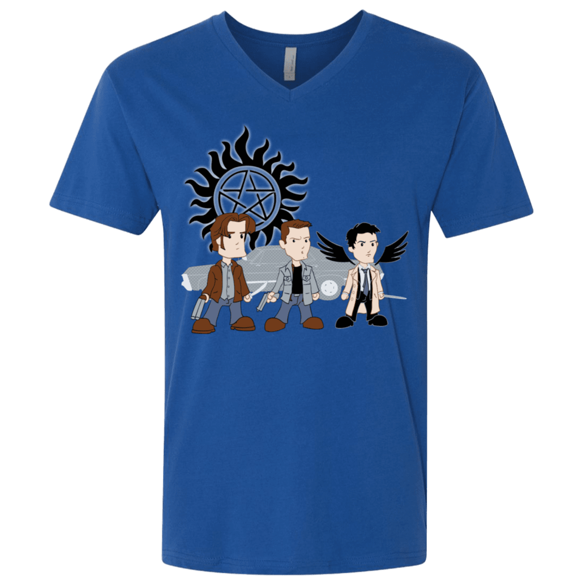 T-Shirts Royal / X-Small Sam, Dean and Cas Men's Premium V-Neck