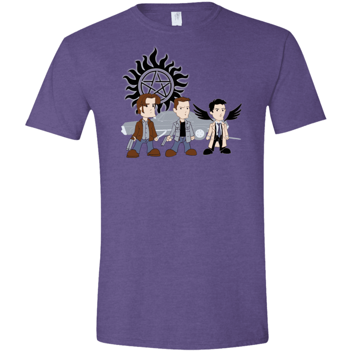 T-Shirts Heather Purple / S Sam, Dean and Cas Men's Semi-Fitted Softstyle
