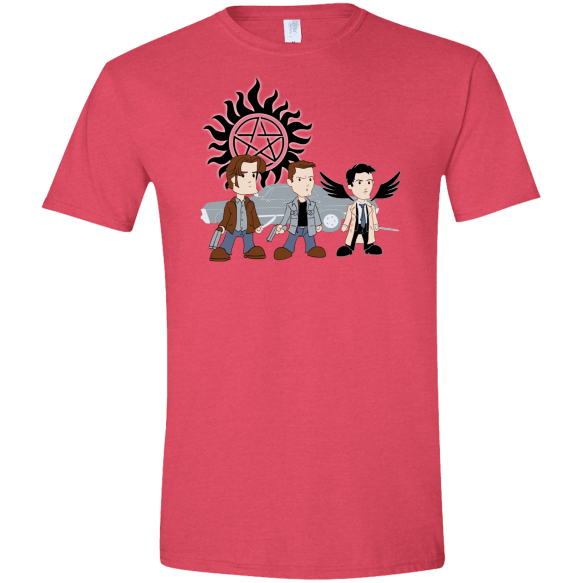 T-Shirts Heather Red / S Sam, Dean and Cas Men's Semi-Fitted Softstyle