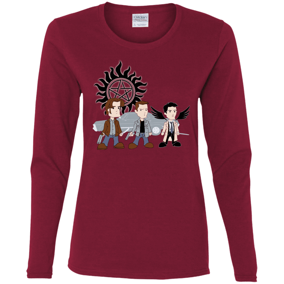 T-Shirts Cardinal / S Sam, Dean and Cas Women's Long Sleeve T-Shirt