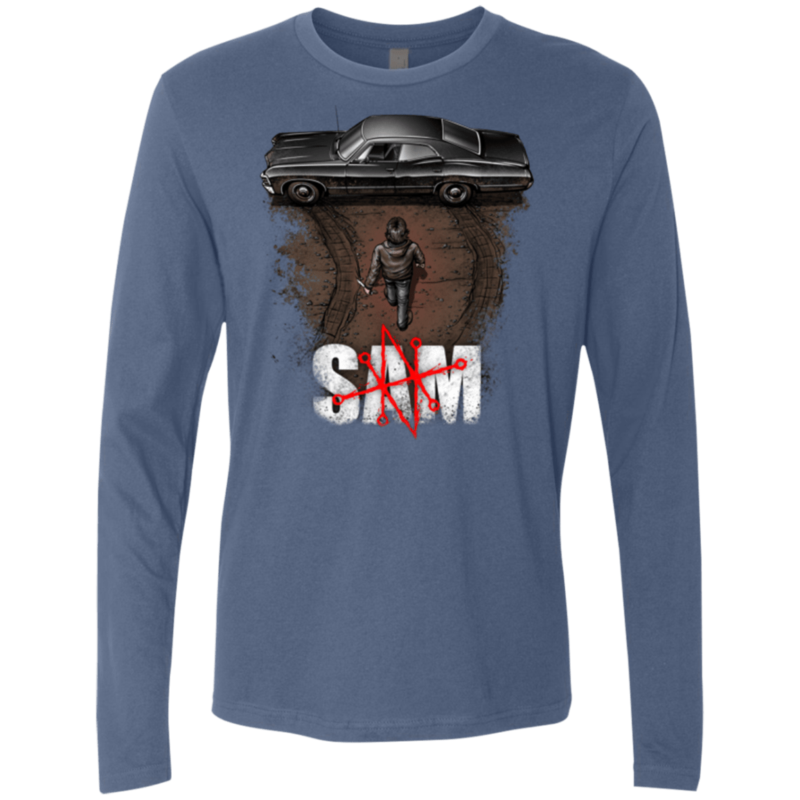 T-Shirts Indigo / Small Sam Men's Premium Long Sleeve